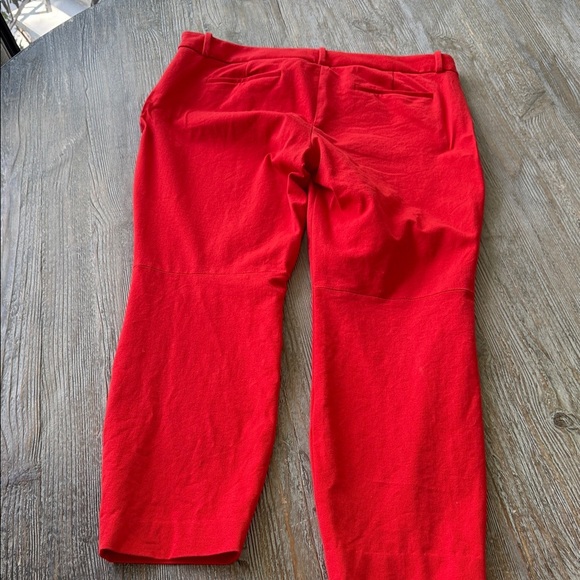 J Crew Minnie Stretch Trousers Red Pants 14 Women - Picture 9 of 12